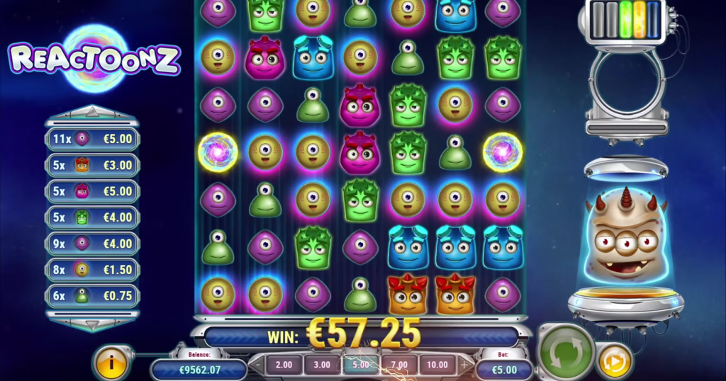 Reactoonz slot - pelata pelissä